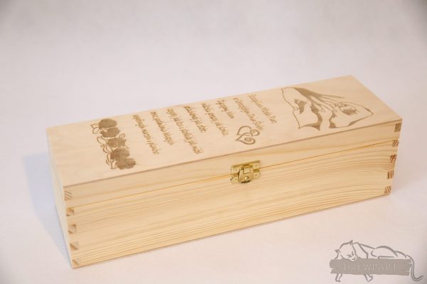 Drewniane pudełko na koperty ślubne małe-grawer 7