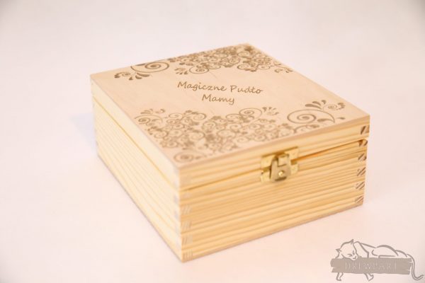 Drewniane pudełko na koperty ślubne małe-grawer 8